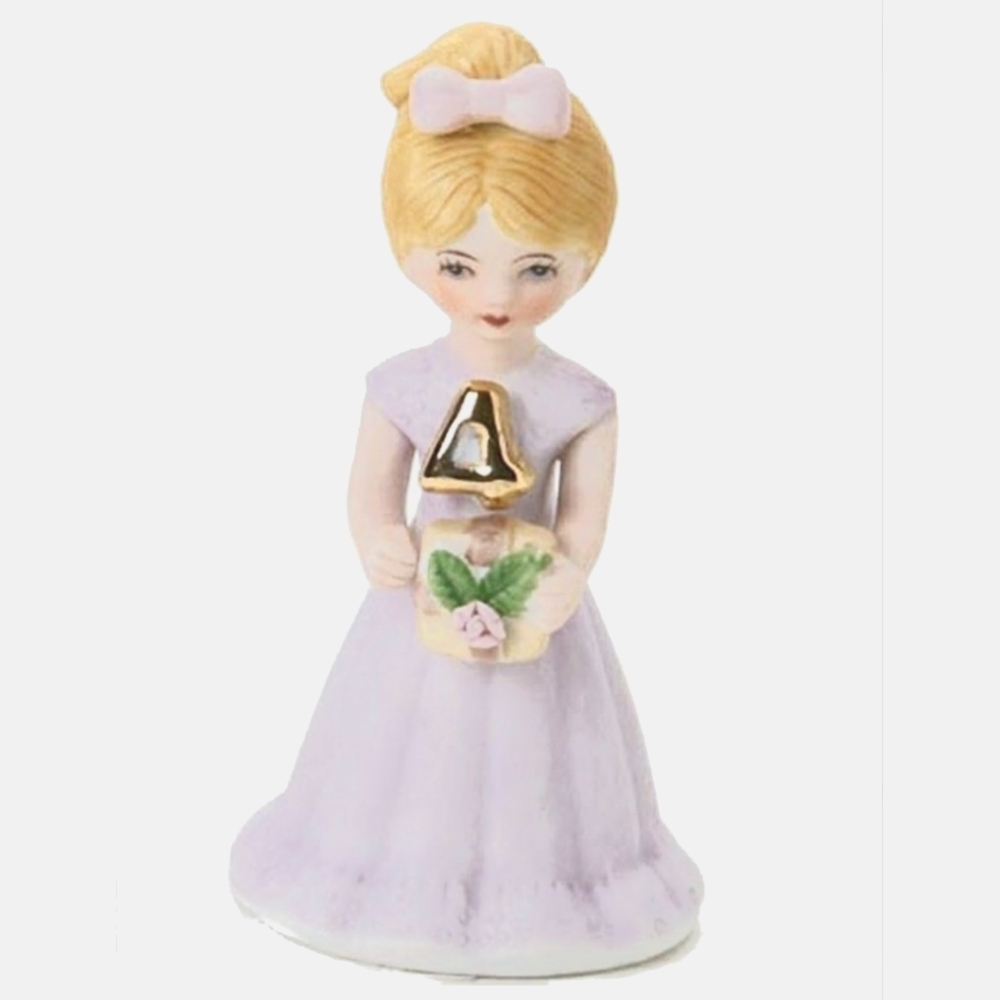 ENESCO Growing Up Birthday Girl Age 4 Porcelain Figurine